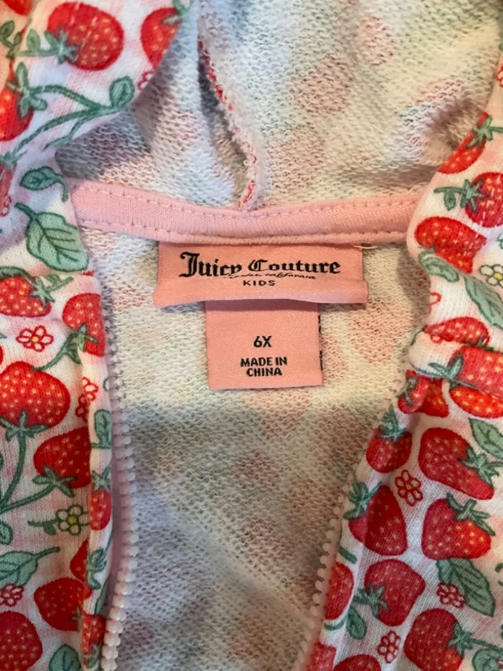 EUC Juicy Couture Strawberry Print Matching Short Set Size 6X